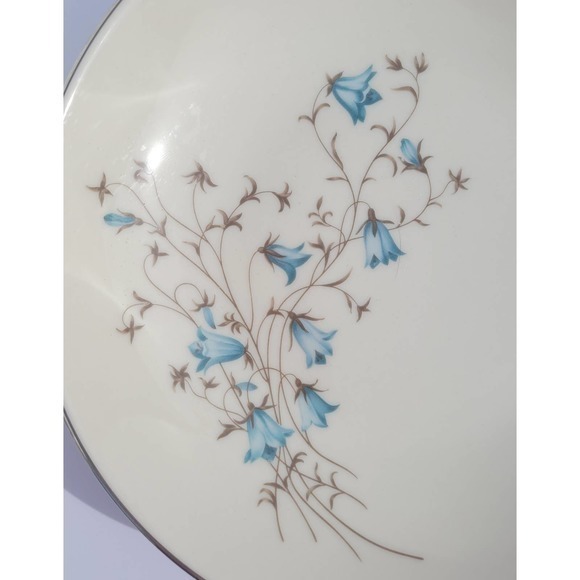 Vintage 60s Flintridge Belnor Blue Floral‎ California Ceramic Coupe Soup Bowl - Picture 7 of 10